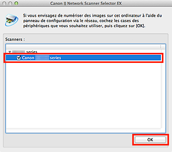 figure : écran Param. numérisation à partir du panneau de configuration